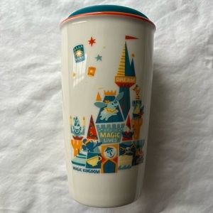 NWT Disney Parks Starbucks Magic Kingdom Castle Ceramic Tumbler 12oz